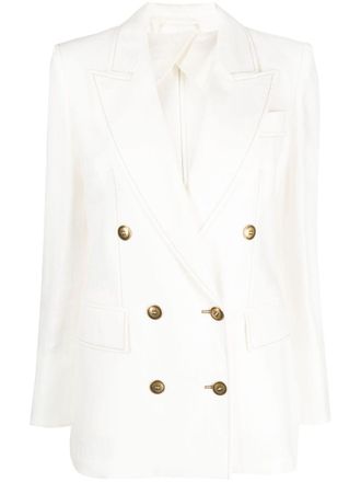 Max Mara Blazer met dubbele rij knopen - Wit
