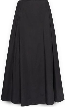Elena Miro A-lijn Midi Rok - Dames - Midirokken - Zwart - 6XL - Katoen - Rokken
