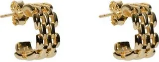 Argento Vivo Panthera Wide Hoop Earrings in Gold at Nordstrom Rack