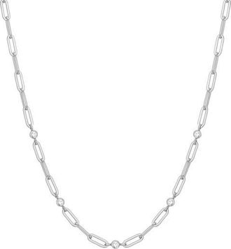 Ania Haie Bezel Cubic Zirconia Station Chain Necklace in Silver at Nordstrom