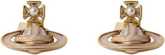 Vivienne Westwood Simonetta Bas Relief Stud Earrings - Dames - Oorbellen - Geel - ONE Size - Accessoires