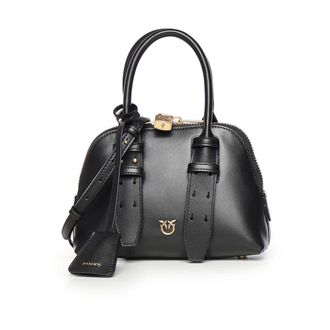 Pinko Handbags, female, Black, Size: ONE SIZE Buckle-Detailing Shoulder Bag