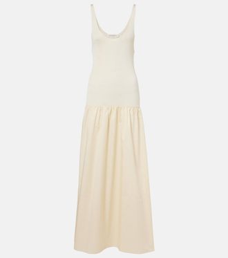 Frankie Shop Ilya cotton-trimmed maxi dress