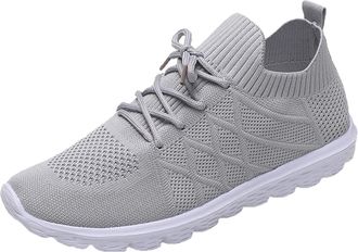 Generic Women Arch Support Running Trainers Ladies Wide Fit Lightweight Sneakers Fashion Women Seakers Mesh Breathable Pattern Comfortable Casual Wide Fit Sne