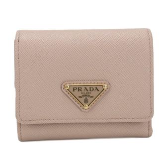 Prada Beige Leather Wallet (Tri-Fold) (Pre-Owned)