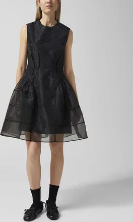 Cecilie Bahnsen Womens Claudie black organza minidress