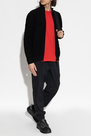 Moncler T-shirt With Logo Patch, Mens, Red