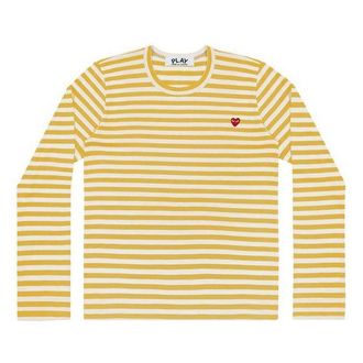 Comme Des Gar&ccedil;ons (WMNS) COMME des GARCONS PLAY Striped Long Sleeves Tee Yellow AZ-T217-051-2