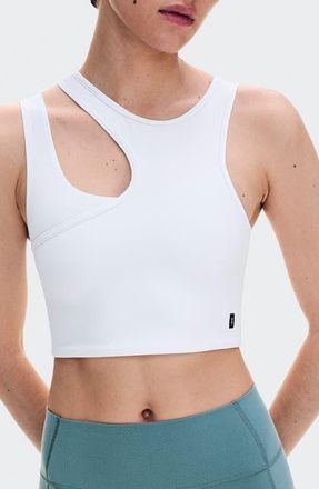 On Studio Asymmetric Crop Tank in White at Nordstrom, Size X-Small