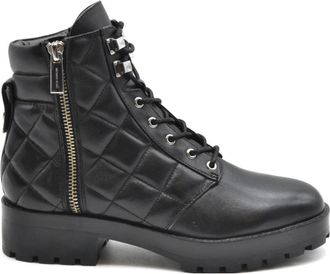 Michael Kors Damesschoenen Enkellaarzen Zwart - Dames - Veterlaarzen - Zwart - 36 EU - Leer - Schoenen
