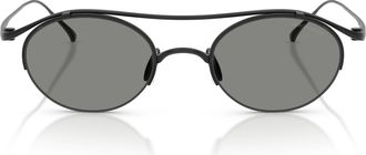 Giorgio Armani 0ar6172t Titanium Frame Sunglasses with Oval Lenses