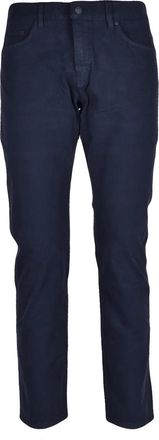 BOSS Slim Fit Deep Blue Trousers with Five-Pocket Design