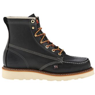 Thorogood 6 Inch Moc Toe Safety Toe Leather Mens Ankle Boots - Black - Size:UK 10.5