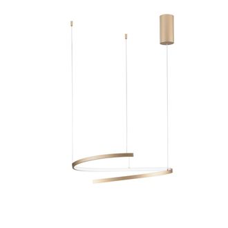 Luce-Ambiente-Design Suspension Led Moma in Gold Painted Metal, Cct
