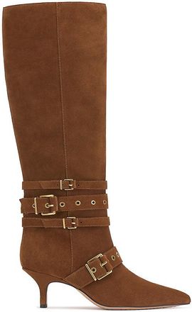 Vince Camuto Tyleen Moto Kitten-Heel Tall Boots
