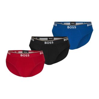 HUGO BOSS Mens Premium Cotton Briefs (Pack of 3) (Brown) - Size X-Large