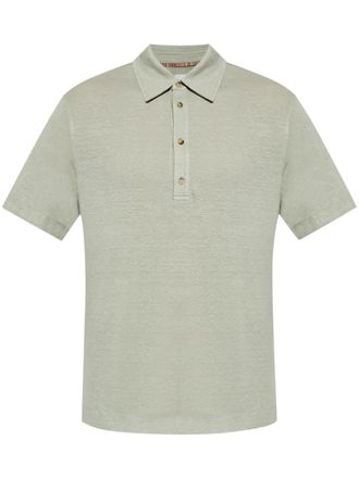 Paul Smith linen polo shirt - men - Linen/Flax - L - Green