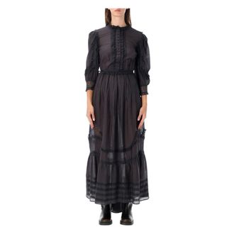 Fortela Astrid Caftano Abito Lungo - - Dresses - Donna - Nero - S
