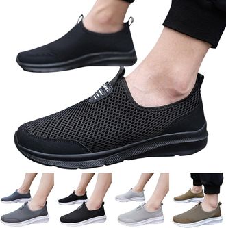 Generic Mens Sneakers Casual, Mens Mesh Shoes Slip On Lightweight Slip On Trainers for Gym Walking Travel Breathable Tennis Sports Sneaker Comfortable Nurse W