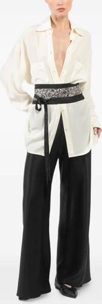 Ibrigu obi paisley belt - Zwart