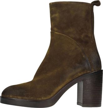 Strategia Ari Enkellaarsjes - Dames - Laarzen met Hak - Bruin - 36 EU - Leer - Schoenen