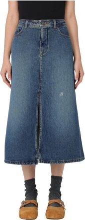 A.P.C. A.p.c., Dames, Rokken, Blauw, Maat: XS Katoen