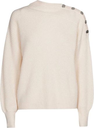 Caroline Biss Caroline Biss - Losvallende pull met schoudereffect - Dames - Truien - Beige - Maat: L