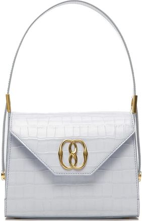 Bally Tas met krokodillen-print en handvat - Blauw