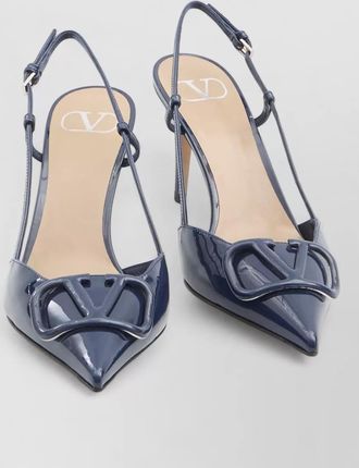 Valentino Garavani patent leather slingback pumps