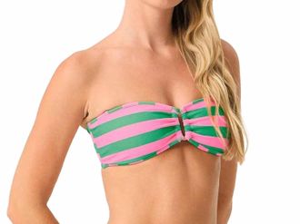 PQ Swim Volley Ring Bandeau Bikini Top In Pink