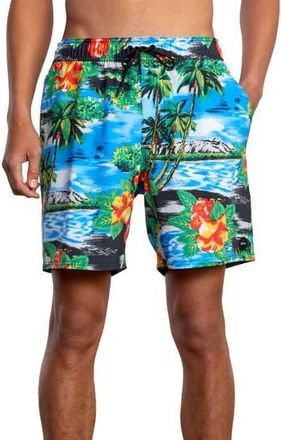 Rvca Tropical Print Board Shorts in Mul-Multi at Nordstrom Rack, Size Xx-Large
