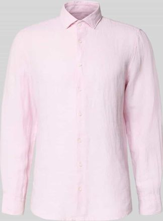 Seidensticker Slim Fit Business-Hemd aus Leinen mit Kentkragen in Rose, Gr&ouml;&szlig;e 38