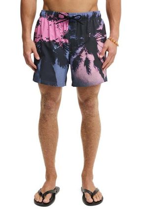 Cotton On Mens Stretch Swim Short in Palms Pink at Nordstrom, Size X-Large