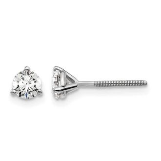 Diamond2Deal 14k White Gold 1/2 ctw Lab Grown Diamond Screwback Stud Earrings