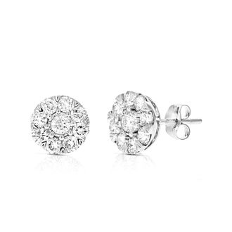 Vir Jewels 1 cttw Lab Grown Diamond Composite Earrings in Sterling Silver With Push Backs For Women