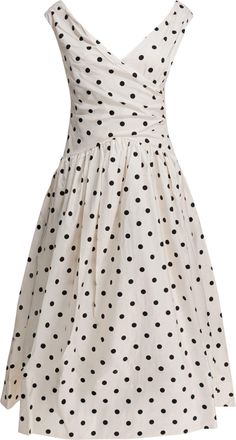 Self Portrait Ausgestelltes Midikleid mit Polka Dots