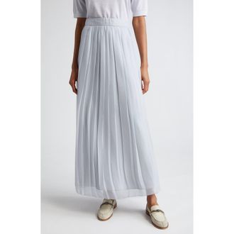 Eleventy Pleated Maxi Skirt in Dust at Nordstrom, Size 46