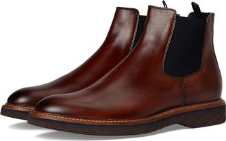 Johnston & Murphy Jenson Chelsea Boot Mens Shoes Brown Hand-Stained Calfskin : 9.5 M, Leather