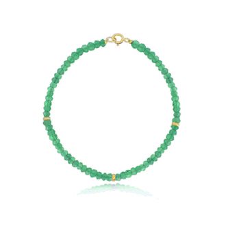 The Lovery Green Onyx Bead Bracelet