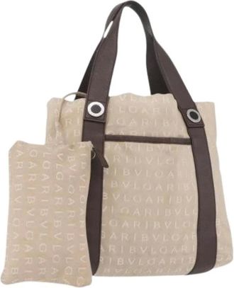 Bulgari Pre-owned Tote Bags, female, Beige, Size: ONE SIZE Pre-owned Vintage Tote Bag