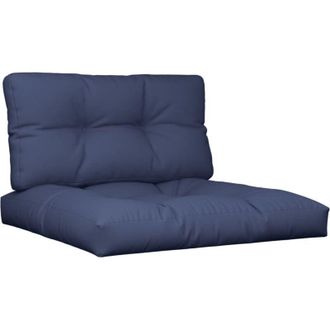 vidaXL Set Cuscini per Pallet Blu Marino 70x40x12 cm in Tessuto Vidaxl