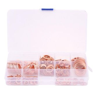 OEM Adecuado Para Juegos De 280 Arandelas De Cobre Macizo Mixtas, 12 Tama&ntilde;os, Color Oro