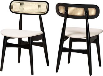 Baxton Studio Set Of 2 Tarana Mid-Century Modern Dining Chairs