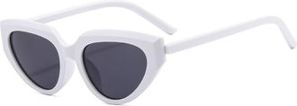 Generic Women Small Frame Vacation Sunglasses Men Commuting Outdoor Driving Sun Glasses(White)
