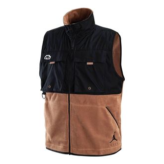 Nike Jordan Air Jordan Jumpman Fleece Vest Black Brown DX6598-256