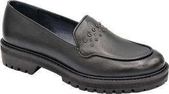 Eric Michael Womens Rumer Leather Loafer In Black