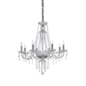 Netlighting Amadeus 8 Light Pendant Light Trasparent E14 in Clear