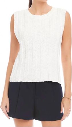 Fifteen Twenty Zaydee Crochet Tank Top In Off White