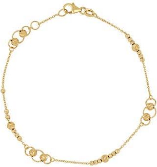 Bony Levy 14K Yellow Gold Beaded Station Chain Bracelet at Nordstrom Rack, Size 7