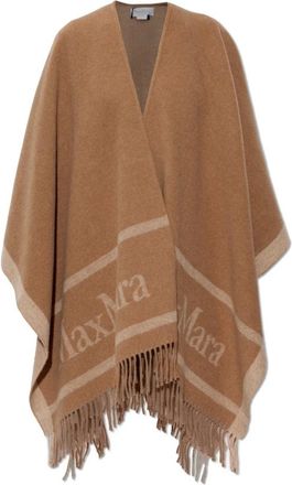 Max Mara Hilde Wol Poncho - Dames - Ponchos - Bruin - ONE Size - Wol - Jassen